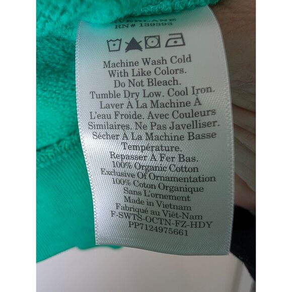 Everlane The Track Hoodie XS NWT Green Clean Girl Streetwear Preppy Spring - Picture 8 of 10